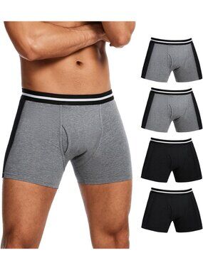 ShieldEase Washable Incontinence Boxer Briefs for Men - Cotton Urinary Leakproof